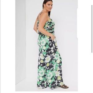 NWT Anthropologie Floral Wide Leg Pant Set
